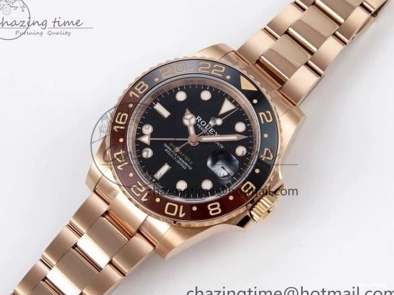 MiroTime 0312 GMT-Master II 126715 CHNR ARF 1:1 Best Edition Black Dial on RG Bracelet VR3285 CHS FastDry 1660